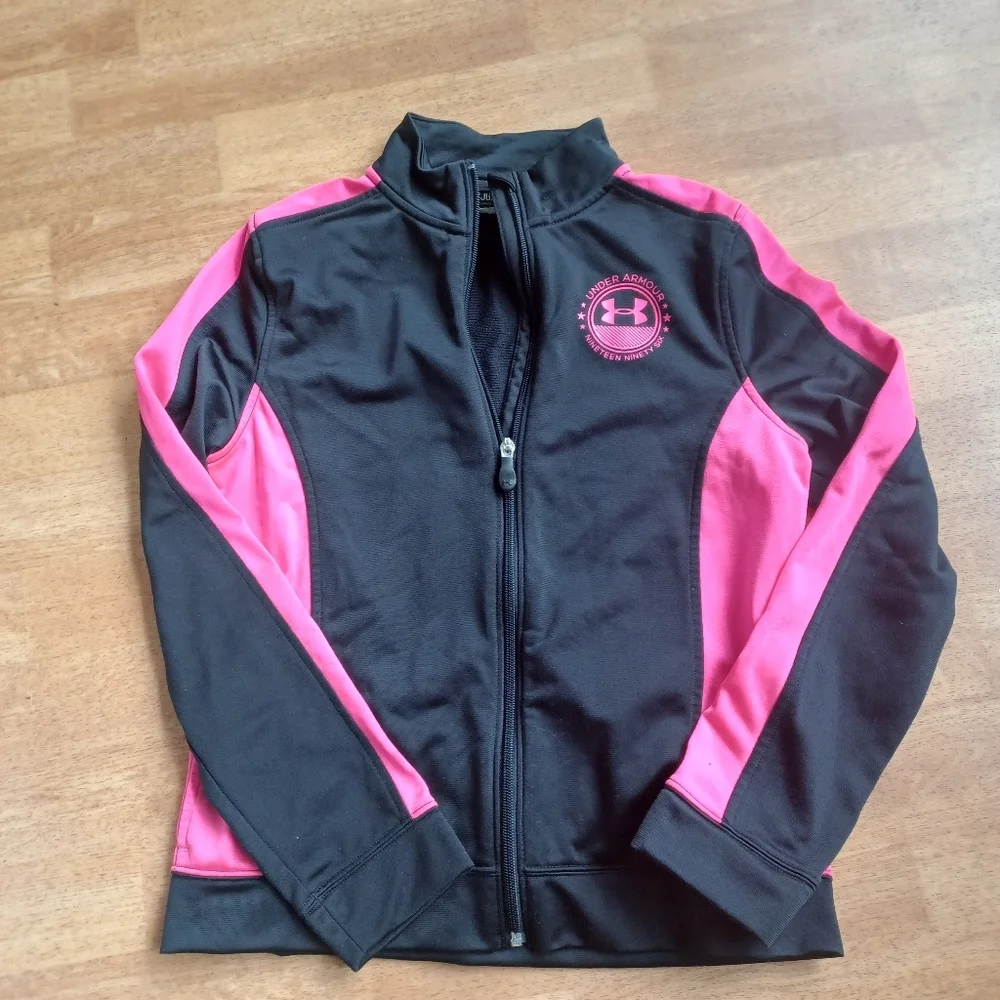 Under Armour youth size large pink and black